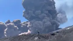 Sicily’s Mount Etna erupts in a fiery show of smoke and ash miles high