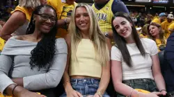 Caitlin Clark watches Pacers take down Knicks to earn trip to NBA Finals